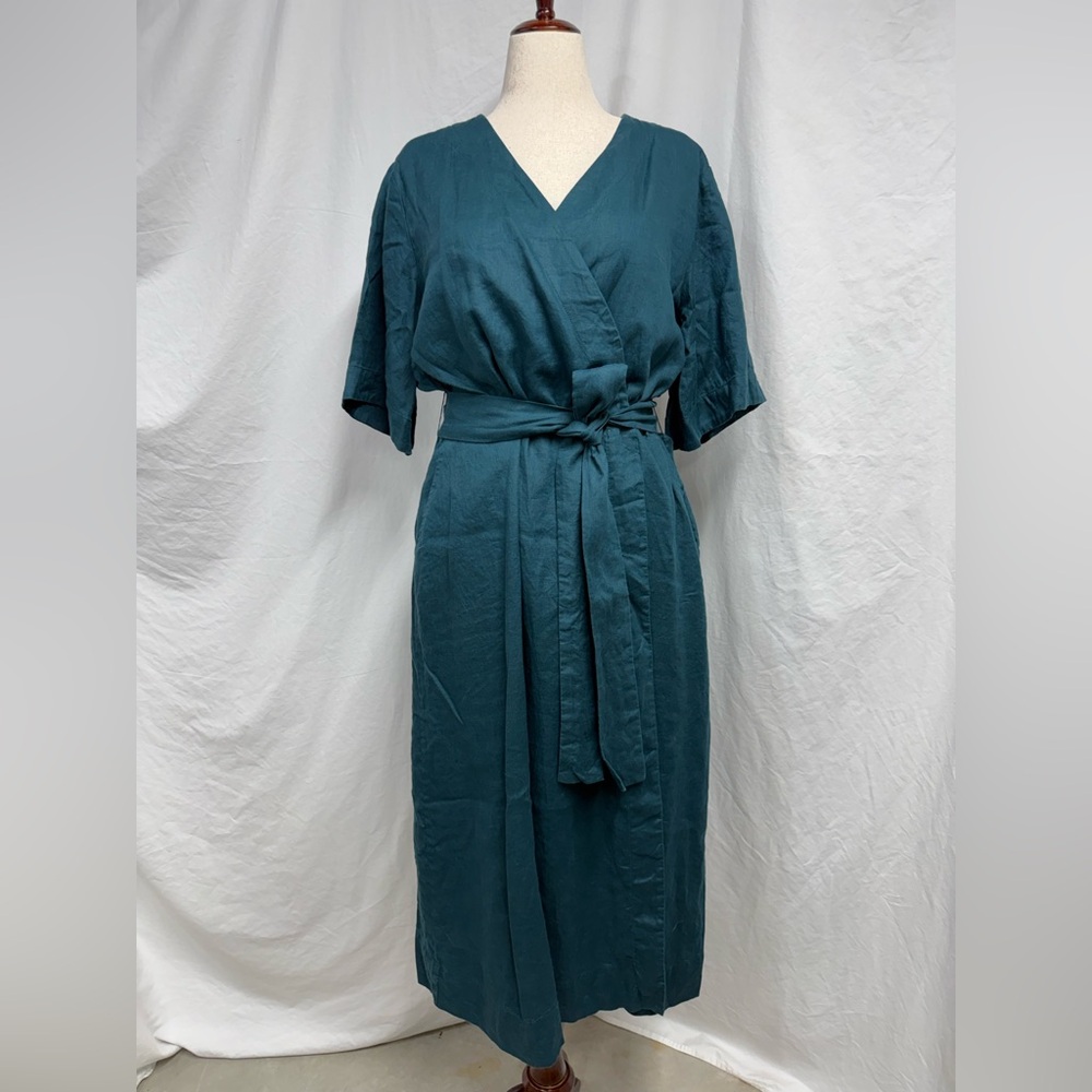 Everlane Teal 100% Linen Dress